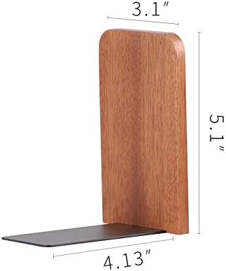 muso wood Sapele Book Ends for Shelves, 1 Pair - Image 2