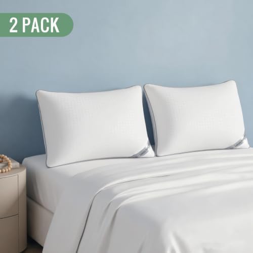 King Size Bed Pillows for Sleeping Set of 2,2 Pack Great Support Luxury Hotel Pillows for Side,Stomach and Back Sleepers(2 Pack) - Image 2