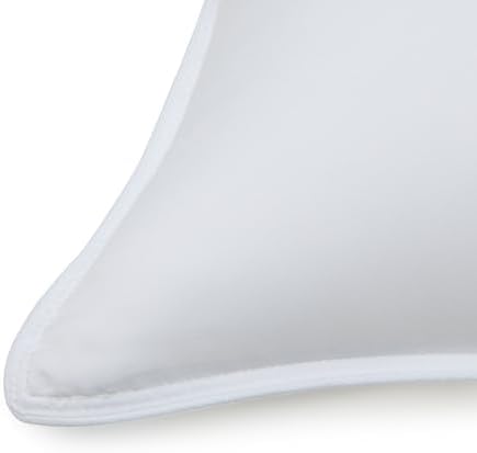 Amazon Basics Down-Alternative Pillows for Stomach and Back Sleepers, Soft Density, Machine Washable, 20 x 36 inches, White, 2-Pack - Image 4