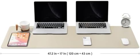 Large Cork Desk Mat - 47.2"x 17" Desk Pad for Office and Home - Ideal for Large Mouse Pad and Desk Mats on Top of Desks(Beige) - Image 2