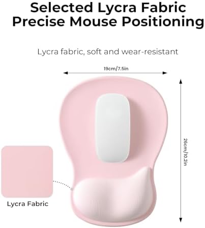 EooCoo Mouse Pad with Gel Wrist Rest, Ergonomic Mousepad Wrist Alignment - Image 4