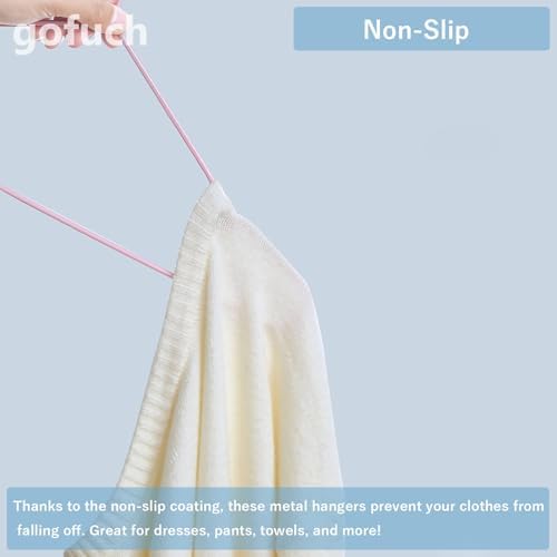 Ultra-Thin Metal Hangers, 30 Pack Non-Slip PVC Coated Space Saving Clothes Hangers for Closet, 16 inch Wide for Suits, Dresses, Jackets（Gray） - Image 3