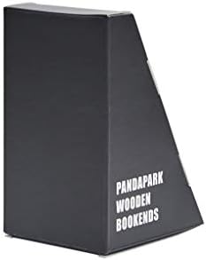 Pandapark Wood Decorative Bookends,Non-Skid Bookend for Shelves,Heavy Duty Bookends,Book Stand for Books/CDs,1 Pair - Image 5