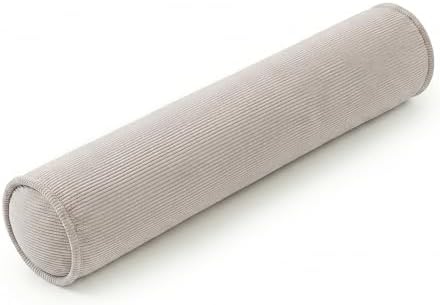 Corduroy Long Pillow for Bed, 39 x 7.87 Inches, Beige Gray by Ailuteie