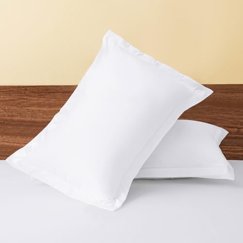 Queen Pillow Shams Set of 2 White Pillow Shams Soft Microfiber Pillow Covers with Envelope Closure, Fade, Wrinkle and Shrink Resistant Bed Pillow Cases, 20 × 30 Inches - Image 4