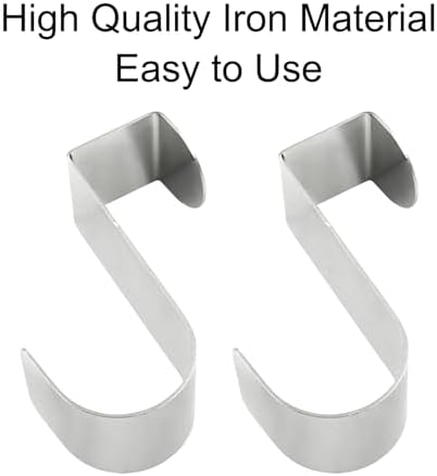 6 Pack Over The Cabinet Door Hook, 70mm Metal (Silver) - Image 4
