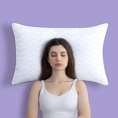 MOLCLCUY Bed Pillows King Size Set of 2,Hotel Collection Pillow for Side and Back Sleepers,Super Soft Down Alternative Microfiber Filled - Image 3