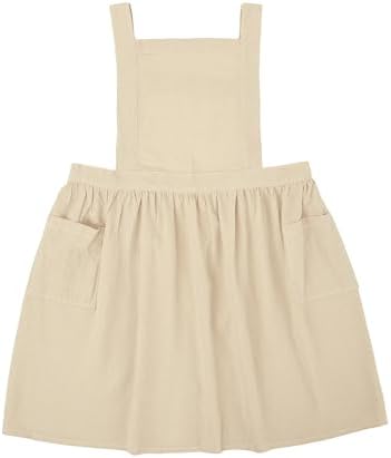 Surblue Kids Retro Aprons Pinafore Apron for Girls Boys Cotton Linen Aprons for Children by SURBLUE