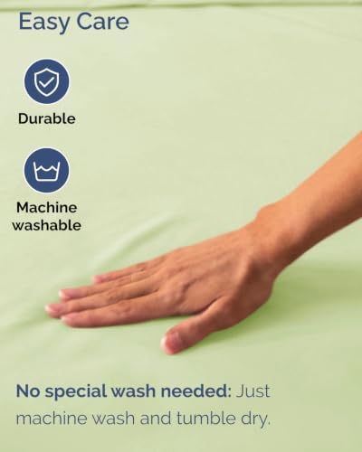 CGK Linens 2 Pack Extra Deep Twin XL Fitted Sheets - Light Sage Green - Image 6