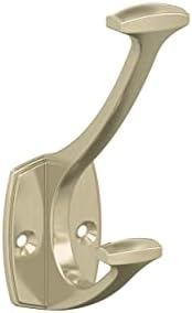 Amerock Vicinity Double Prong Golden Champagne Wall-Mounted Hook by Amerock