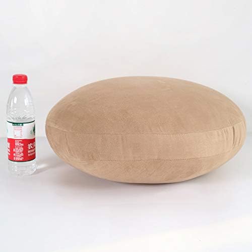 Round Throw Pillow for Kids 18x18 100% Down-Like Polyester Super Soft Filling Decor Cushion Ultra Fluffy Feather-Like Touch Floor Pillow for Couch Bed Sofa Car, Khaki, 1 Piece, 18 Inches - Image 6