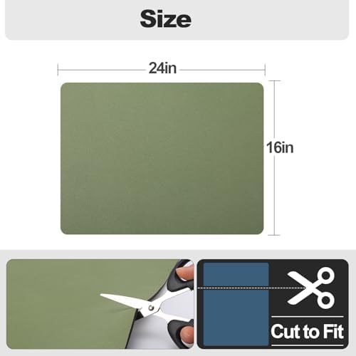 Ecotrim - Dish Drying Mat for Kitchen Counter | Coffee Bar Mat for Countertops | Heat Resistant Drainer Mat with Non-slip Rubber Backed | Hide Stain Kitchen Absorbent Draining Mat | Green 16"x24" - Image 5