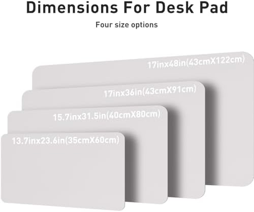 Aothia Large PU Leather Desk Pad Protector – Non-Slip Mouse Pad & Writing Mat for Office/Home, Waterproof, Easy to Clean (31.5" x 15.7", Pale Lavender White) - Image 6