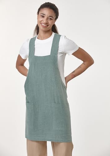Cross Back Smock Apron with Pockets 4292Z - Image 5