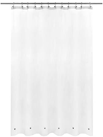 Barossa Design Frosted Shower Curtain Liner with 6 Magnets, Frost, 72x72 by BarossaDesign