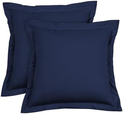 Euro Sham Covers 24x24 Set of 2 Navy Blue 600 TC 100% Egyptian Cotton by beddingstar