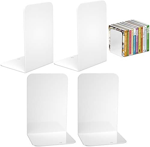 VFINE White Metal Bookends: 2 Pairs for Heavy Books and Shelves by VFINE
