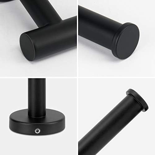 NearMoon Bathroom Toilet Paper Holder, Premium SUS304 Stainless Steel Rustproof Wall Mounted Toilet Roll Holder for Bathroom, Kitchen (1 Pack, Matte Black) - Image 5