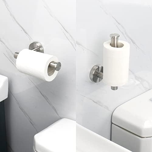 NearMoon Bathroom Toilet Paper Holder, Premium SUS304 Stainless Steel Rustproof Wall Mounted Toilet Roll Holder for Bathroom, Kitchen (2 Pack, Brushed Nickel) - Image 2