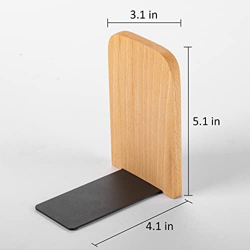 muso wood Beech Book Ends for Shelves, 1 Pair - Image 6