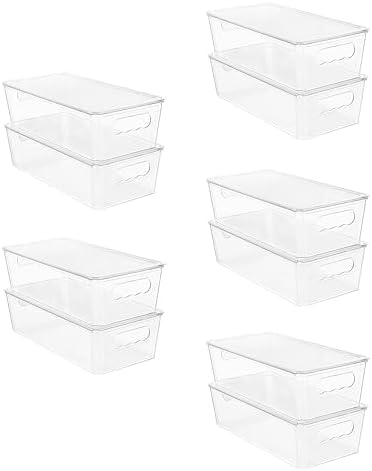 Vtopmart 10pcs Clear Stackable Storage Bins with Lids by Vtopmart