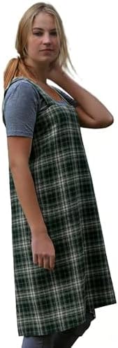 Larmliss Women's Pinafore Square Apron Baking Cooking Gardening Works Cross Back Cotton/Linen Blend Dress with 2 Pockets - Image 4