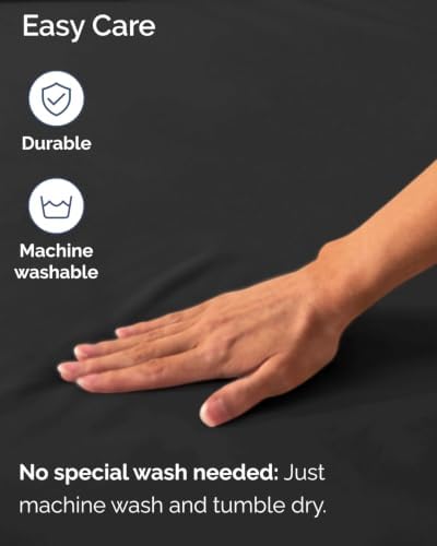CGK Linens 2 Pack Extra Deep Queen Fitted Sheets - Black - Image 6