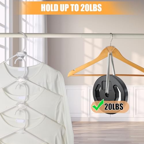 SLMT Space Saving Hanger Hooks 30 Pack, Clear Clothes Hanger Connector Hooks, Dorm Room Essentials, Closet Organizers and Storage (Clear) - Image 5