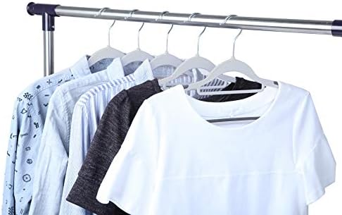 Finnhomy Bar Design Heavy Duty 50 Pack Plastic Hangers, Clothes Hangers with Non-Slip Pads, Great for Shirts, Pants, Scarves, Strong Enough for Coat, Gray - Image 3