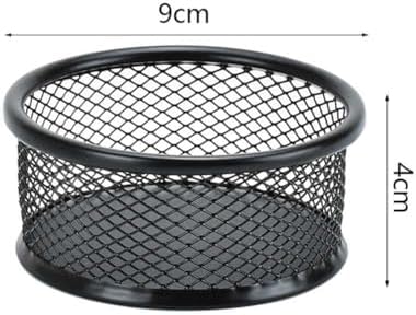 2 Pcs Metal Paper Clip Holder Mesh Paperclip Bowl Binder Clip Dispenser Desk Bobby Pin Hair Clip Container Organizer for Home Office Classroom School, Black - Image 4