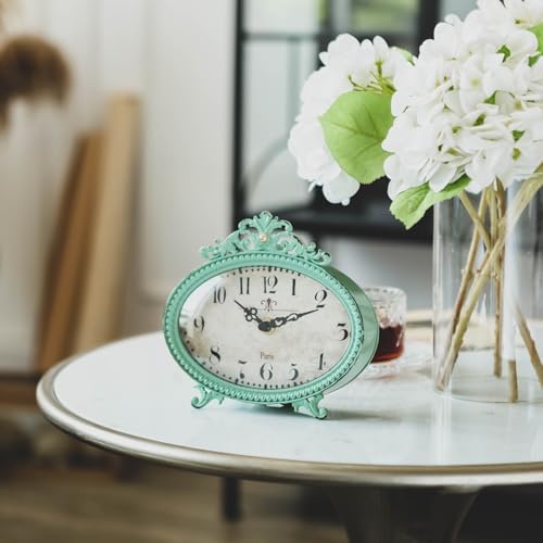 NIKKY HOME Table Clock, French Country Style Vintage Room Decor - Image 3