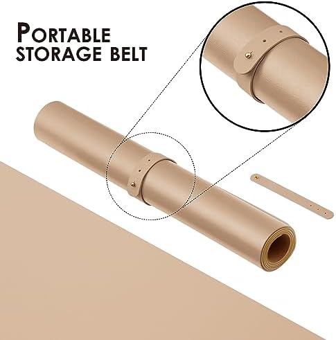 Large Cork Desk Mat - 47.2"x 17" Desk Pad for Office and Home - Ideal for Large Mouse Pad and Desk Mats on Top of Desks(Apricot) - Image 4