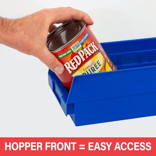 Akro-Mils 30130 Heavy Duty Plastic Shelf Bins, 12"x 6.5"x 4", Green, 12-Pk - Image 5