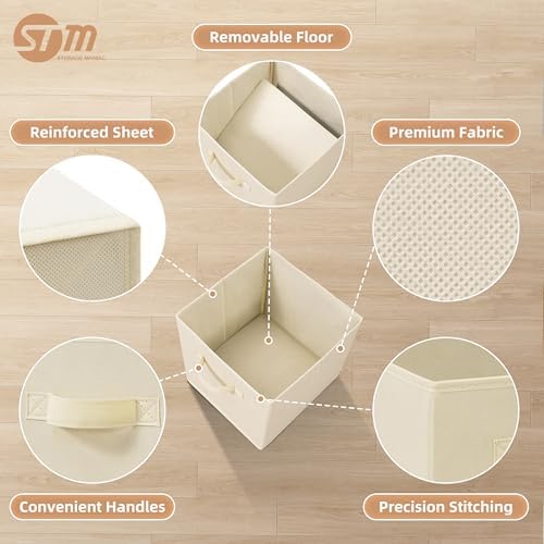 STORAGE MANIAC Storage Cubes, 11 Inch 10 Pack Collapsible Fabric Shelf Bins - Image 3