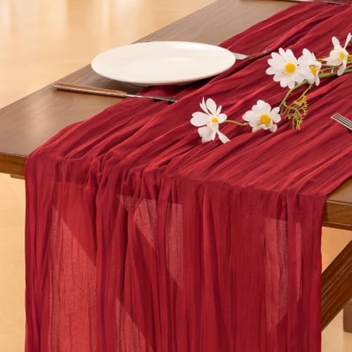 Cheesecloth Table Runner Fall Boho Wedding Birthday Party Home Decor by Socomi