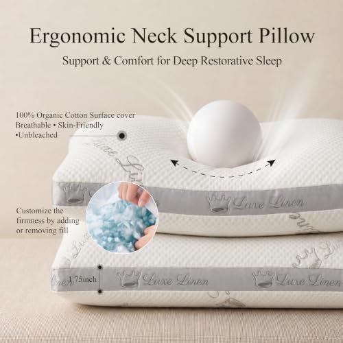 Organic Cotton Surface Pillow for Sleeping Queen Size - Image 4