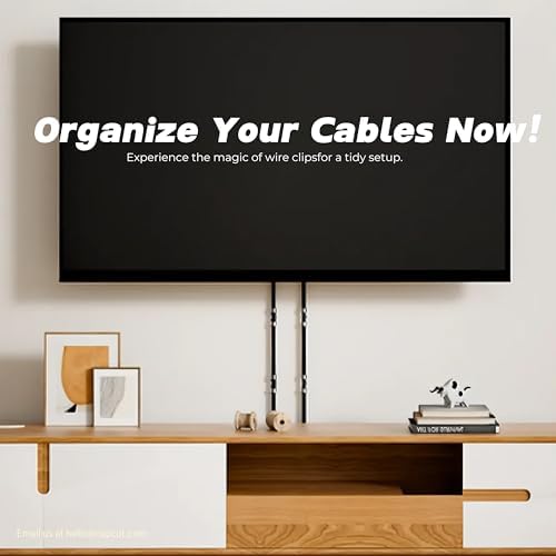 100Pcs Clear Adhesive Cable Clips,Wire Clips Cord Holder Cable Management Finisher Wire clamp for Light,Desk,Desk,Wall,Wire Hider for Cords Max.1/4" (100, Red Film) - Image 5