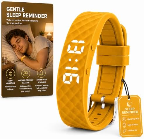 Vibrating Wristband Alarm Clock for Heavy Sleepers Vibration Wrist Bracelet Silent Watch Shock Loud with Wake Adults Wearable Deaf Shocking ADHD Vibrate Bands People Despertador Alarma by Unknown