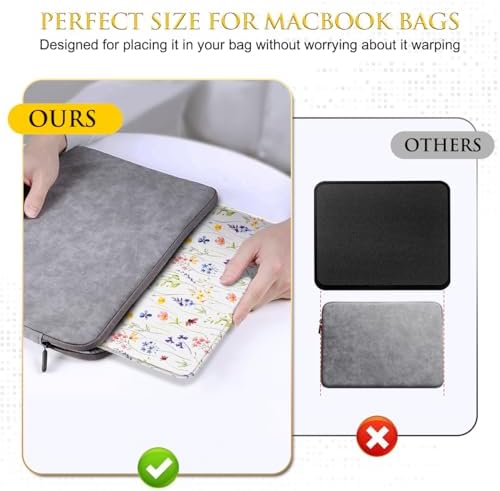 JIKIOU 3 Pack Mouse Pad with Stitched Edge,Portable Size-10.2x8.3in Flowers - Image 6
