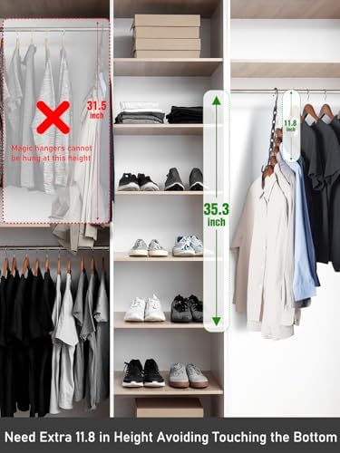 HOUSE DAY Space Saving Hangers 8 Pack, Closet Organizers and Storage - Image 6