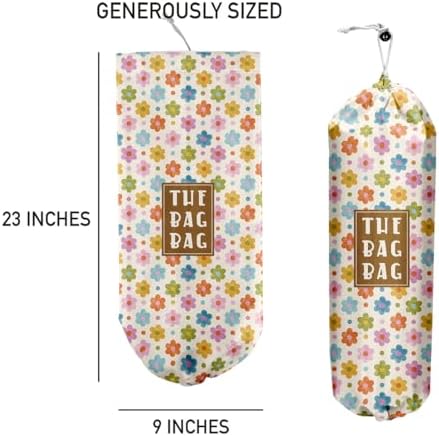 Flower Grocery Bag Organizer - Plastic Bag Holders for Kitchen, Pantry, Laundry Room - Home Decor Gifts - Image 4