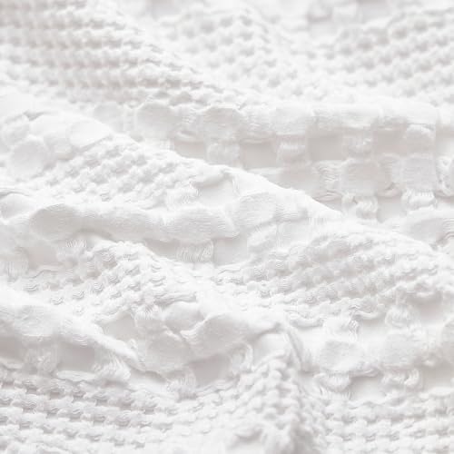 PHF Cotton Waffle Body Pillowcase 20" x 54", White, No Insert - Image 5