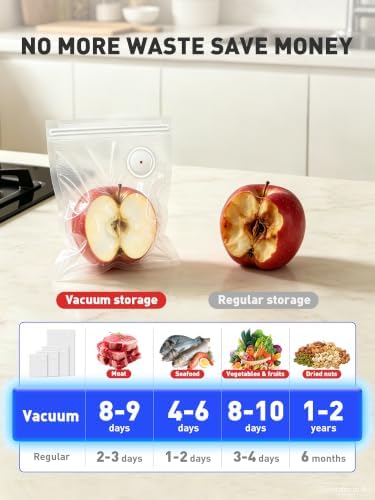 30 Pcs Reusable Vacuum Sealer Bags for Food, 2 Size BPA-Free Vacuum Storage Bags with Sealing Clips & Leak-Proof Design for Sous Vide Cooking, Freezer, Microwave Heating - Image 3
