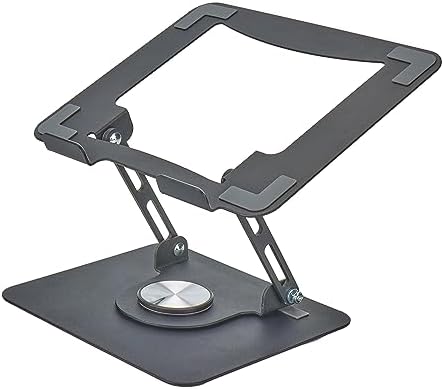 Uncaged Ergonomics Laptop Stand for Desk Riser/360° Swivel (Black) - Image 4