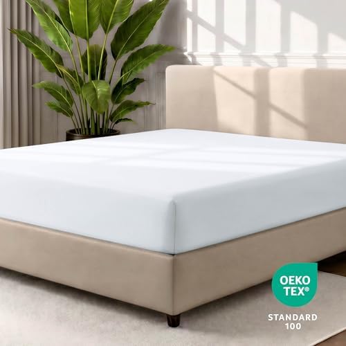 Bare Home Twin XL Fitted Sheet - 1800 Ultra-Soft (Twin XL, White) - Image 4