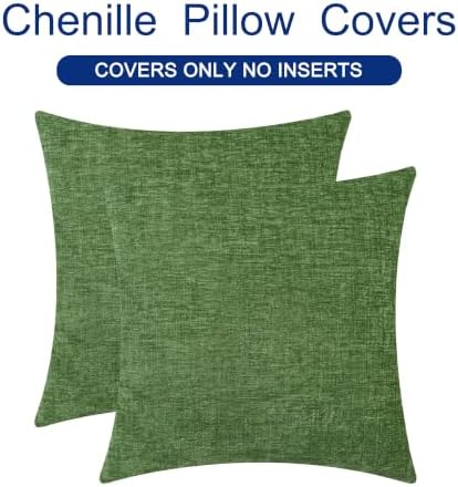CaliTime Decorative Couch Throw Pillow Covers 18 X 18 Inches Forest Green - Image 6