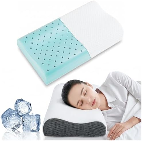 Memory Foam Cervical Pillow for Neck Support - Orthopedic Ergonomic Contour Pillow for Side Back Sleepers - Relatively Soft,150 Breathable Holes,Oeko-TEX & CertiPUR-US Certification,23.5x13.7x4.7/4" by Unknown