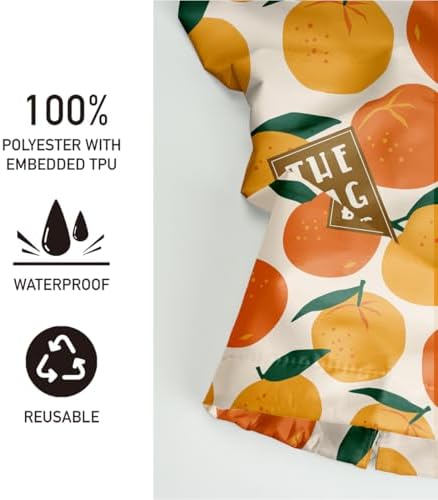 Plastic Bag Organizer,Reusable Grocery Country Style Plastic Bag Dispenser, ​for Home Kitchen Travelling Camping Decor, use 1 Pack，Tangerine Pattern - Image 3
