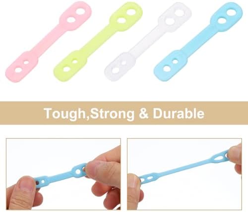 uxcell 30Pcs Clothes Hanger Windproof Plastic Strip Hook, Anti-Slip Off Windproof Fixed Buckle, Anti-Drop Strips Hanger Fixation for Outdoor Indoor Transparent - Image 3
