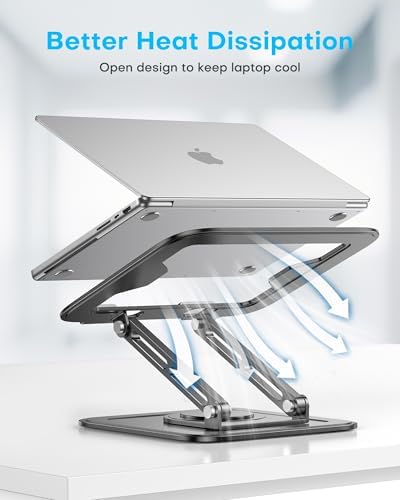 LOXP Adjustable Laptop Stand, Computer Stand with 360 Rotating Base - Image 5